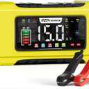 PZP 15-Amp 12V/24V Smart Battery Charger, Maintainer & Trickle Charger for LiFePO4, Lead Acid Batteries - Fully Automatic 9-Stage Charging w/Temp Compensation for Motorcycle Car Truck Lawnmower Boat