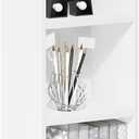 Furinno PASIR Book Shelf, 4-Tier Modern Bookshelf, Open Shelves Bookcase 9" x 12" x 42", for Living Room, Bedroom, Home Office, White