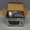 45 oz Ramen Noodle Bowl with Lid and Handle, BPA-Free Instant Noodle Soup Bowl, Large Plastic Serving Bowl for Hot Water Preparation, Not for Microwave Use, Black