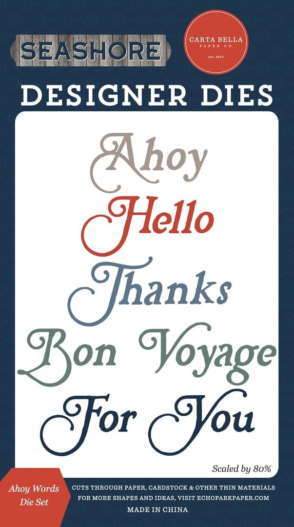 Seashore: Ahoy Word Small Die Set