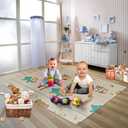 79"x71" Reversible Foldable Baby Play Mat for Floor – Extra Large Non-Toxic Foam, Thick-Padded & Waterproof Floor Playpen Mat for Kids (0-12 Months) & Toddlers, Easy to Clean for Indoor & Outdoor Use