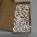 20 Pack Q Hanger Hooks with Safety Buckle, Rustproof Screw Hooks for Hanging String Lights, Bird Feeder, Plants, Wind Chimes & Holiday Decorations, Holds Up to 40 lbs2.2" White Vinyl Coated