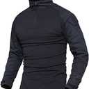 MAGCOMSEN Men's Tactical Military Shirts 1/4 Zip Long Sleeve Shirt with Pockets Size XL