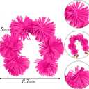 2 x Fluffy Pom Pom Headbands  Fuzzy Yarn Hair Accessories for Halloween, Cosplay, and Dress-Up Parties (Pink 2pcs)
