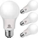 Energetic Lighting 40W Equivalent A19 LED Light Bulb, Warm White 3000K, E26 Standard Base, ETL Listed, Non-Dimmable LED Light Bulb, 4-Pack