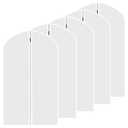 M MOACC Kids Garment Bags Little Girl Dress Bag Clear for Costume with Zipper Set of 4,Small