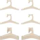 Hongma 20 Packs Wooden Baby Hangers for Baby Clothes, Cute Bear Ears Wood Newborn Baby Girl Boy Hangers for Nursery 9 Inch Kids Toddlers Children Infant Hangers for Closet Coat Pants Clothing Storage, Length: 8.9 Inches, Thickness: 0.12 Inches
