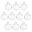 Uxcell 10 Pcs Clear Fillable Ornament, 0.8 Inch Hanging Plastic Transparent Decor Balls, Christmas Sphere for DIY Craft, Party, Wedding, Set of 3