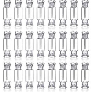 24 Pcs 8ml Portable Lip Gloss Tubes Container Empty Candy Shape Lip Balm Containers Refillable Cosmetic Tubes for Women Girls DIY Cosmetics