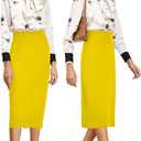 Tapata Women's Office Work Pencil Skirt Stretch High Waist Below Knee Bodycon for Business Casual