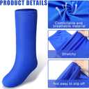 Shyyween 4 Pcs Leg Cast Cover Medium Short Cast Sock Cover Below the Knee Leg Sleeve for Foot Men Women Plaster Stocking Protective(Black, Blue, Gray, Dark Green)