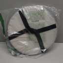 12" Anti Slip Round Stool Cushions with Straps, Thick Circle Chair Pad for Kitchen Dining Chairs, Detachable Round Chair Cushion Cover with Rubber Granule Bottom for Bistro Bar High Stool Light Grey