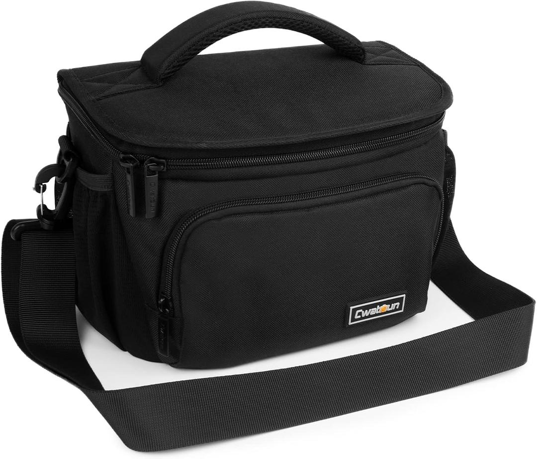 Cwatcun Small Camera Sling Bag Crossbody Camera Shoulder Case, Waterproof Travel Photography Camera Messenger Bag for Canon, Nikon, Sony, Fuji DSLR/SLR/Mirrorless Cameras, Lens and Accessories