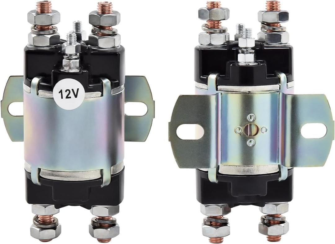 2PCS J17-81950-01 Solenoid For Yamaha G1 Gas Golf Cart Solenoid, 12V 6 Terminal 12 Volt 100A For 2-cycle Gas Models Engine 1982 1983 1984 1985 1986 1987 1988 1989