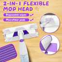 2 Set Toy Mop for Kids - Toddler Real Spray Mop and Flat Floor Mop Montessori Cleaning Toy Set, Educational and Fun Gifts for Boys and Girls Ages 4+