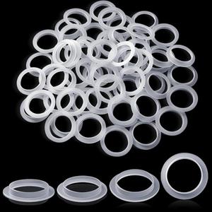 Joyfolk 100 Pack 1-1/2 Inch Tailpiece Washer, 1.5" O Rings Tubular Pipe Seal Washer for Sink Connection Drain Gasket, White Polyethylene