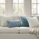 MIULEE Pack of 2 Light Blue Throw Pillow Covers 18x18 Inch Coastal Summer Modern Boho Accent Decorative Pillow Covers Soft Chenille Farmhouse Cushion Covers for Home Decor Couch Bed Sofa Living Room