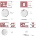 VEWEET Dinnerware Sets for 6, 24 Pieces Porcelain Plates and Bowls Set with Pink Floral, Classic Dishes Set Dining Ware for Dinner, Microwave Dishwasher Safe, Series ANNIE