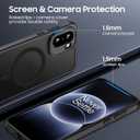 MAKAVO Magnetic for OnePlus 15R Case [Fit for MagSafe] Translucent Matte Shockproof Phone Case with Camera Cover, One Plus 15R Slim Thin Yet Military Grade Drop Proof Silicone Bumper Case, Black