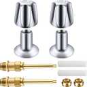2 Piece Bathtub Shower Knob Replacement Kit for Price Pfister Verve and Windsor Tub/Shower Faucet Handle, Remodel/Rebuild Trim Kit with Hot & Cold Shower Knobs, Chrome(﻿Chrome)
