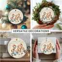 3 x Religious Ornaments for Christmas Tree 2025 - Faith, Catholic Gifts for Women, Families, Friends, Children - O Holy Night Angel Ceramic Ornament - Angel Singing Choir Christmas Ornaments