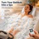 Portable Spa Bubble Bath Mat with Remote,6-Speed Adjustable Bubbles & Non-Slip Suction Cups,Full Body Waterproof Bubble Mat for Bathtub to Relieve Muscle Fatigue, Stress & Improve Circulation