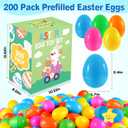200 Pack Prefilled Easter Eggs with Assorted Toys, Easter Theme Surprise Eggs for Basket Stuffers/ Fillers, Filling Treats, Classroom Prize Supplies, Easter Eggs Hunt Party Favors for Kids - C2