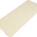 AmazerBath Shower Mat Non Slip 40 x 16 Inches, Shower Stall Mats with Suction Cups and Drain Holes, Non Slip Bath Mat for Tub for Elderly & Kids, Beige