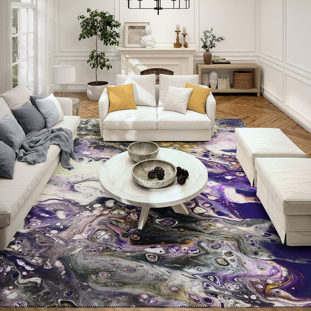 Addison Rugs Karina AKC37 Amethyst 9' x 12' Indoor Outdoor Area Rug, Easy Clean, Machine Washable, Non Shedding, Bedroom, Entry, Living Room, Dining Room, Kitchen, Patio Rug