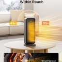 Pelonis 1500w Electric Space Heater for Indoor Use with Thermostat, Oscillation and Remote  Portable Ceramic Heater for Bedroom, Home and for Office Under Desk