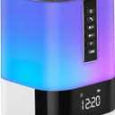 Hetyre Night Light Bluetooth Speaker, 5 in 1 Touch Control Bedside Lamp Dimmable Multi-Color Changing, Bedroom Alarm Clock, Best Birthday Gift Ideas for 10 11 12 13 14 Year Old Teenage Girls/Boys