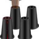 NKPOPHETE 8 inch Bed Risers Adjustable Furniture Risers - Heavy Duty Non-Slip Lift Supports for Beds/Couches/Sofas, Durable Square Design with Creates Storage Space (4 Pack Brown, 8 inch Round)