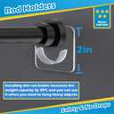 2pcs Spring Tension Rods 33 to 45 inch Adjustable Small Tension Curtain Rod No Drilling Expandable Tension Rod Black Spring Loaded Curtain Rods for Windows, Doorway, Closet