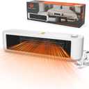 500W Graphene Far-Infrared Mini Desktop Heater, Low-Noise Personal Space Heater with Overheat Protection, Compact Under-Desk & Office Heater, 2 Heat Settings, Safe-Touch Housing