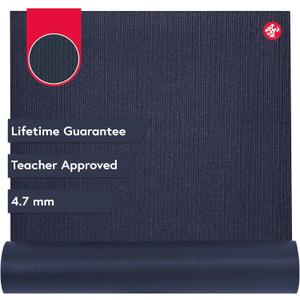 Manduka PROlite Yoga Mat - 4.7mm | Lifetime Durability | Hygienic Construction | Teacher Approved (71" x 24", Midnight Blue)