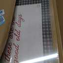 Framed These Are The Good Old Days Wall Art, Vintage Family Inspirational Quote Pictures Wall Decor, Retro Green Gingham Paintings Prints Motivational Home Decor for Living Room Bedroom 16x24 inch