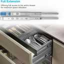 22 Inch 10 Pairs Soft Close Drawer Slides Full Extension Side Mount 100 LB Capacity Ball Bearing Sliding Heavy Duty Dresser Cabinet Rails
