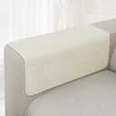 Couch Arm Covers, Waterproof Armrest Cover for Sofa, Loveseat, Armchair, Non-Slip Recliner Arm Cover, Sofa Arm Covers, Headrest Cover, Arm Chair Covers Set of 2 (Beige, 26"×26")