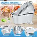 OBTANIM 4 Pack 4 Gallon Galvanized Ice Buckets Metal Champagne Drink Cooler Storage Ice Tub with Carry Handles for Beer Cocktails Wine Beverage Home Parties Bar Cooling Supplies