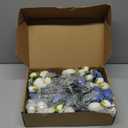 Yunsailing 8 Pack Artificial Peony Flowers Faux Silk Hydrangea Bouquet Wedding Home Table Decor Reusable Bouquet of Rose Flower for Birthday Wedding(Royal Blue and White)
