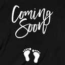 Pregnancy Reveal Shirts for Women New Baby Announcement Tshirt Mom to Be Tee Tops (Black, M)