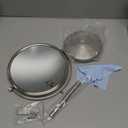 ALHAKIN 10x Magnifying Makeup Mirror, 8 Inch Tabletop Mirror with 1X/10X Magnification Double Sided, Standing Bathroom Makeup Mirror for Desk, Nickel