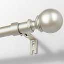 Zeerobee Curtain Rods for Windows 66 to 120, 1 Inch Adjustable Heavy Duty Nickel Curtain Rod, Outdoor Indoor Room Divider Modern Drapery Pole, 66-120"