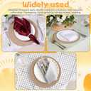 48 Pcs Round Burlap Placemats Bulk, 12 Inch Rustic Farmhouse Burlap Placemats Round Heat Resistant Jute Placemat for Kitchen, Dining, Tables, Wedding, Party