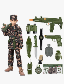 Army Costume for Boys, Halloween Boys Costume Military Soldier Pretend Set, Halloween Party Costumes for Boys 3-10