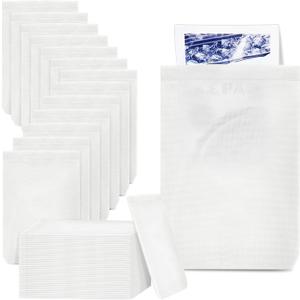 Tatuo 100 Pcs Disposable Hot Cold Pack Sleeves 6 x 9 Inch Non Woven Disposable Ice Pack Sleeve Protective Cover for Hot and Cold Bags (White)