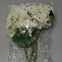 Kimura's Cabin 6pcs Fake White Flowers Artificial Silk Hydrangea Flowers Bouquets Faux Hydrangea Stems for Home Table Centerpieces Wedding Party Decoration(Lvory White)