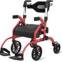 Walkers for Seniors, 2 in 1 Rollator Walker with Seat