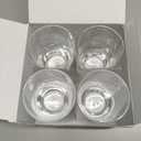 Bormioli Rocco Luna Set Of 4 Double Old Fashioned Glasses, 11.5 Oz. Clear Crystal Glassware, Dishwasher Safe, Made In Italy