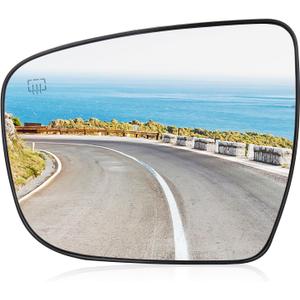 Driver Left Side Heated Mirror Glass Fits for Nissan for Murano 15-2023, for Pathfinder 2017-19, for Rogue 2014-2019 Replacement for 963664BA1A, w/o Auto Dimming